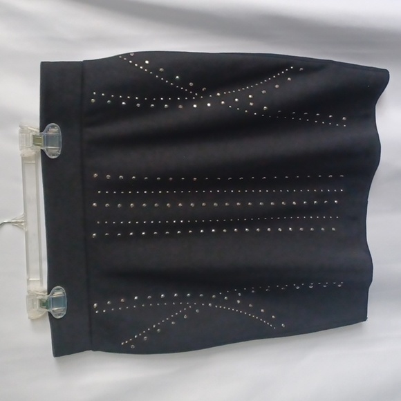 Rock & Republic Mini Skirt Studded Black Party Cocktail Clubbing Size 4 - Picture 1 of 4